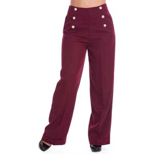 Dancing Days Wijde broek -L- ADVENTURES AHEAD Bordeaux rood