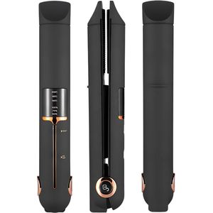 Professionele Stijltang - Stijltang 4 in 1 - Snel Opgewarmd - Stijltangen - Anti-Pluis Technologie - Alle Haartypes - Keramisch - USB Oplaadbaar - Draadloze Styler - Zwart