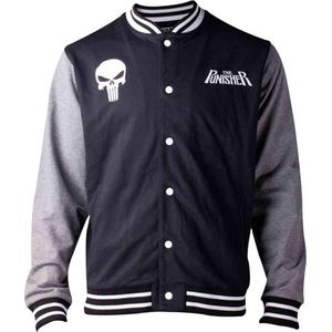 Marvel - The Punisher - Varsity Jacket - Zwart/Grijs - Heren