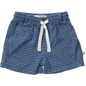 Twill Check Summer Shorts | Geruite korte broeken jongens | Blauw | Maat 80 t/m 140 | Your