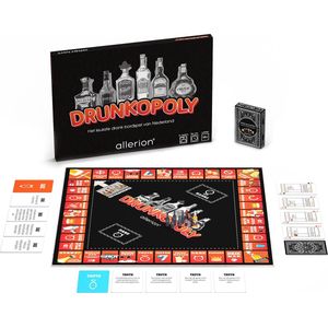 Allerion Drunkopoly – Time to get Drunk – Drankspel Monopoly – Bordspel – 8 Personen – Inclusief Cocktail Speelkaarten