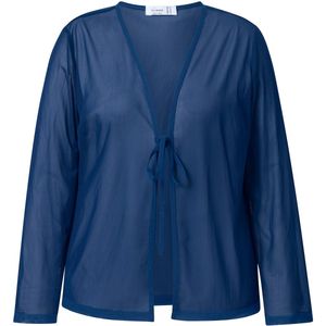 MIAMODA MIAMODA - Dames - Mesh-jasje A-lijn strikband - Donkerblauw - Maat 42