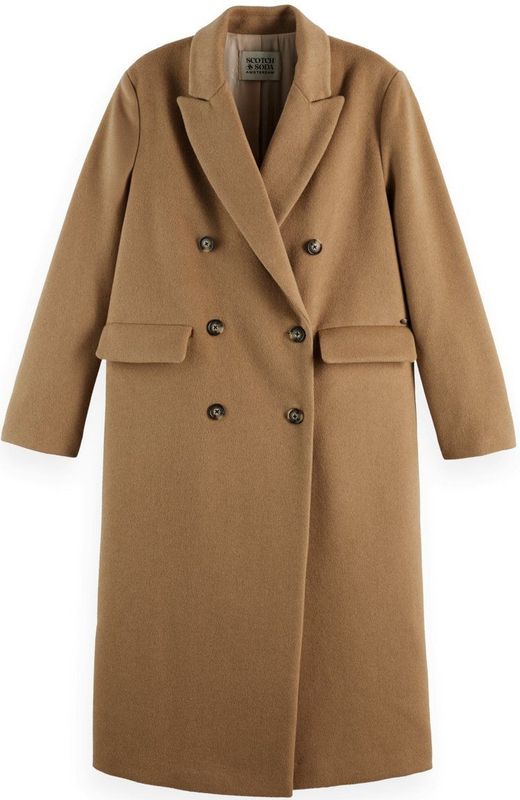 Scotch & Soda - Lange Jas - Dames - Met Reverskraag en Klepzakken