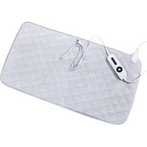 Elektrische Grafeen Verwarmingspad – Medisch Far-infrarood Warmtekussen – Snel Verwarmend in 3 Seconden – Afneembaar & Wasbaar – 5 Temperatuurstanden – 40x76cm – Grijs