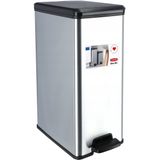 Curver Decobin Slim Prullenbak- 40 liter - Metallic