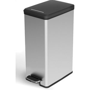 Curver Decobin Slim Prullenbak- 40 liter - Metallic