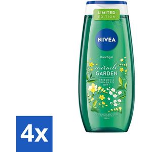 4 x Nivea - Douchegel - Freesia & Groene Thee - 250 ml - NIVEA Douchegel - Douchegel Freesia - Douchegel Groene Thee - Verfrissende Douchegel - Verzorgend Douchegel
