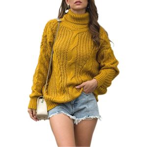 Dames coltrui met lange mouwen | Dikke gebreide trui voor een trendy look