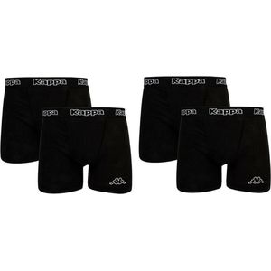 Kappa katoenen boxers 4 stuks zwart maat S