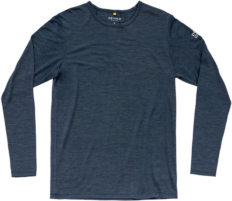 Devold - Active - T-shirt - Blauw - Lange Mouwen - Merinowol