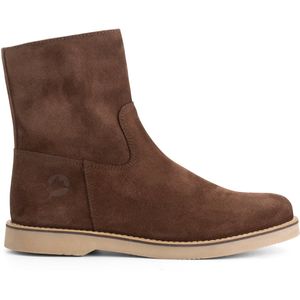 Travelin - Cahors - Enkellaarsjes - Donkerbruin - Leer