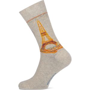 MarcMarcs - Herensok | Eifeltoren in Parijs - Maat 43/46 - Hoge Kwaliteit Katoen 70% - Generation Line - Superfijn - 1 Paar