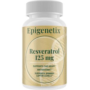 Epigenetix - Resveratrol 125 - 60 premium capsules - De kracht van antioxidanten voor hart, cellen en vitaliteit, vertraging van verouderingsprocessen, ondersteuning van hart en bloedvaten, vermindering oxidatieve stress, bevordering energieproductie