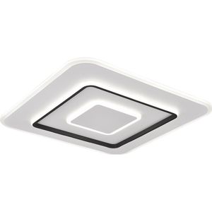 LED Plafondlamp - Trion Gora - 55W - Aanpasbaar kleur - Dimbaar - Vierkant - Mat Wit - Metaal