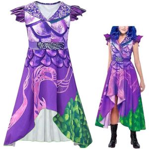 Kinderen Meisjes 3-Kostuum met Audrey en Evie Thema, Draken Thema Jurk voor Meisjes Cosplay en Feestelijke Gebeurtenissen