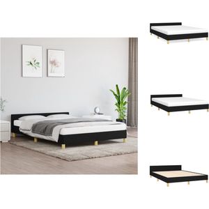 vidaXL Bedframe - Duurzaam - Bed - 140 x 200 cm - Zwart - Bed