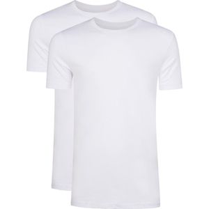 WE Fashion Heren tall fit T-shirt van biologisch katoen, 2-pack - Maat XS