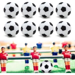 8 stuks mini-voetbalspeelgoed 23 mm tafelvoetbal ballen voor volwassenen en kinderen verlichting ontspanning (wit en zwart)