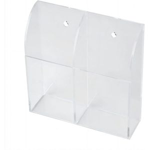 Afstandsbediening Houder | Wandgemonteerde Organzier (2 Roosters) voor Airconditioner, Mobiele Telefoon, TV-Box in Acryl .