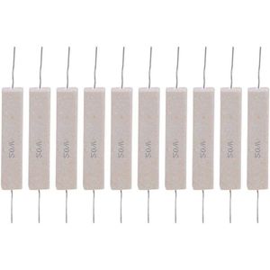 Allecto Plus - Weerstand cement 10st 20W (10R) ±5% precisie voor elektronica projecten.