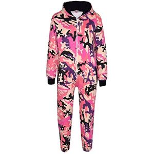 Zachte Camouflage Fleece Onesie - Unisex - Comfortabel Playsuit voor Kinderen