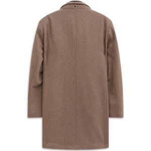 Strellson - Lange Jas - Katoenmix - Regular Fit - Opstaande Kraag - Knoopsluiting