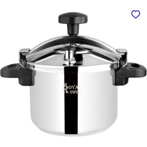 Royal Swiss Snelkookpan - RVS - 6 Liter - Geschikt voor inductie - Ø 22 cm.