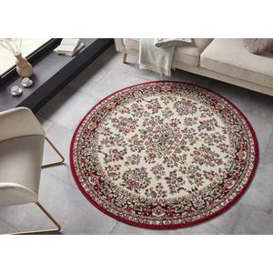 Rond oosters vloerkleed Orientis - rood/crème 140 cm rond