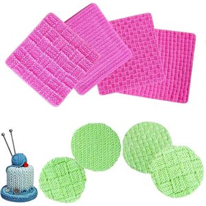 Siliconen Kant Suiker Cake Mat Breien Trui & Gehaakt Cake Mat - Bakken Cake Rand Decoratie Vorm