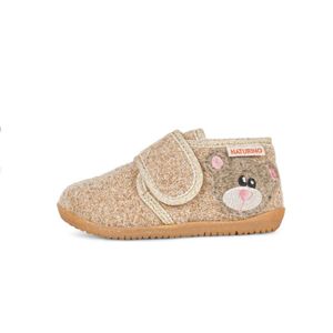 Naturino - Carillon - Mt 20 - velcro beer bling bling velvet pantoffel- Beige / goud