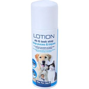 The Pet Doctor - Vlo en teek Stop Lotion - Honden en Katten - Dierenverzorging - Voor de afweer van teken, vlooien en andere insecten bij honden en katten - 200 ml