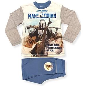 Star Wars Mandalorian - Pyjama - Blauw - Maat 110/116 - Jongenspyjama