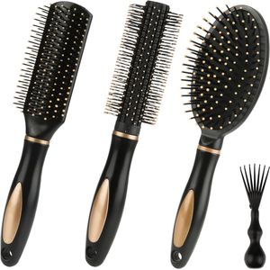Haarborstelset - Antistatische Massageborstels voor Alle Haartypes - 4-delige Set