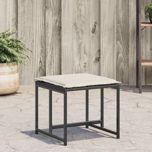 vidaXL Tuinkrukken - Set van 4 - Zwart - Inclusief Kussens Tuinkrukken - Outdoor Stoelen - Patio Furniture - Garden Chairs - Lounge Sets