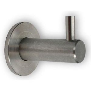 1x Luxe handdoekhaken / ophanghaken zilver - hoogwaardig RVS - 4,2 x 3,8 cm - zilveren handdoekhaakjes / theedoekhaakjes