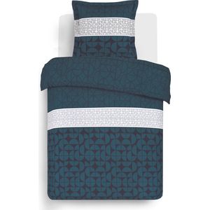 Vision - Basile - Dekbedovertrek 140 x 200 cm met 1 bijhorende sloop - 100% katoen