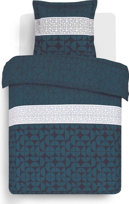 Vision - Basile - Dekbedovertrek 140 x 200 cm met 1 bijhorende sloop - 100% katoen