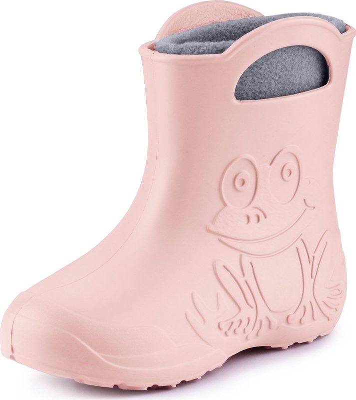 Ladeheid - LA-CA-03 - Rubberlaarzen - Poeder Roze - Waterdicht met Uitneembare Fleece Binnenschoen