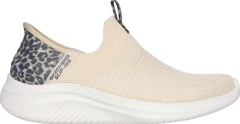 Skechers - Ultra Flex 3.0-Natural Step - Sneakers - Off white - Zwart - Beige - Luipaardprint