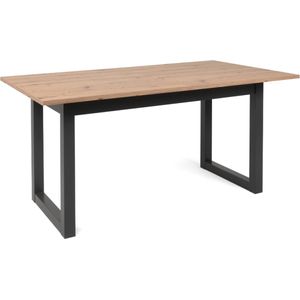 Concept-U - Uitbreidbare houten industriële eettafel 10 mensen KOTOR