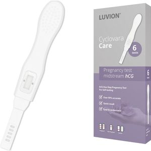 LUVION® Zwangerschapstest Midstream – 6 stuks – Extra Vroege Detectie – Hoge Betrouwbaarheid – Hygiënisch, Gebruiksvriendelijk en Snel Resultaat