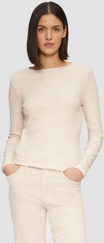 Shirt - Effen - Aansluitende Pasvorm - Lange Mouw - Normale Lengte