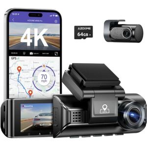 AZDome M550 Pro 2CH - Dashcam - 4K - Wifi - GPS - 64GB MicroSD - 3,0 inch LCD scherm