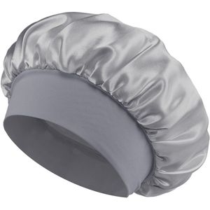 2 stuks satijnen brede rand slaapmutsen - satijnen nachtkapjes - hoofdomtrek is ongeveer 50-68 cm - elastische satijnen haarkapjes - dames lang krullend haar slaapmutsen - zacht en comfortabel - haarverzorging