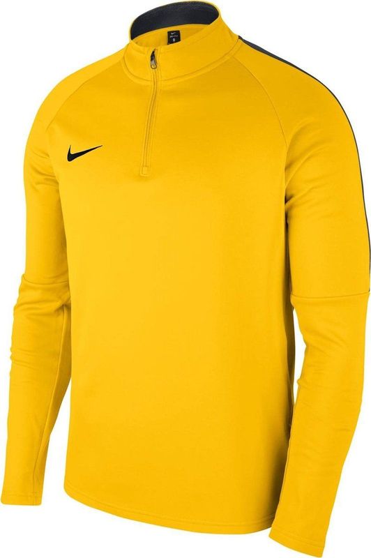 Nike - Dry Academy 18 - Sweatshirt - Geel - Met Halve Rits