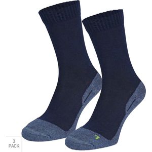 Bamboe Wandelsokken Xp 3-Pack - Marine - Maat 46-47 - Ervaar De Buitenlucht Met Deze Anti-Blaar Bamboe Wandelsokken - Dames / Heren