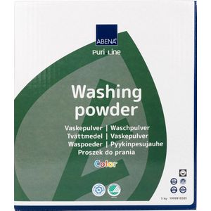 Abena Waspoeder met Ecolabel - 10kg - Voor gekleurde was zonder Parfum - 250 Wasbeurten (2 x 5kg)