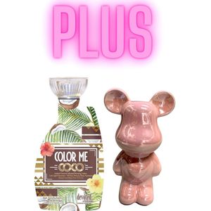 Devoted Creations Color me Coco 400 ml PLUS Beeld Beer Roze 18 cm !