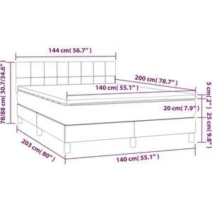 vidaXL-Boxspring-met-matras-fluweel-roze-140x200-cm