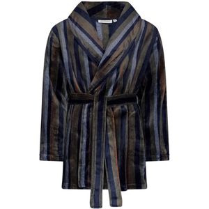 Pastunette - Badjas - Adventure - Kort - Fleece - Blauw Gestreept - Maat M